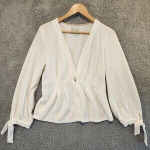 Anthropologie Allison Tied Sleeve Cardigan sz XS by Saturday Sunday Bows Blazer